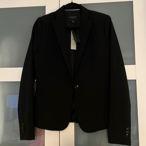 NWT BR Black Classic-Fit Washable Italian Wool-Blend Blazer - 6T / 6 Tall